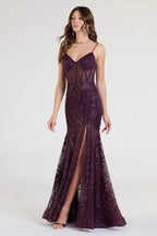 Sequin V-Neck Elegant Long Evening Party Dress