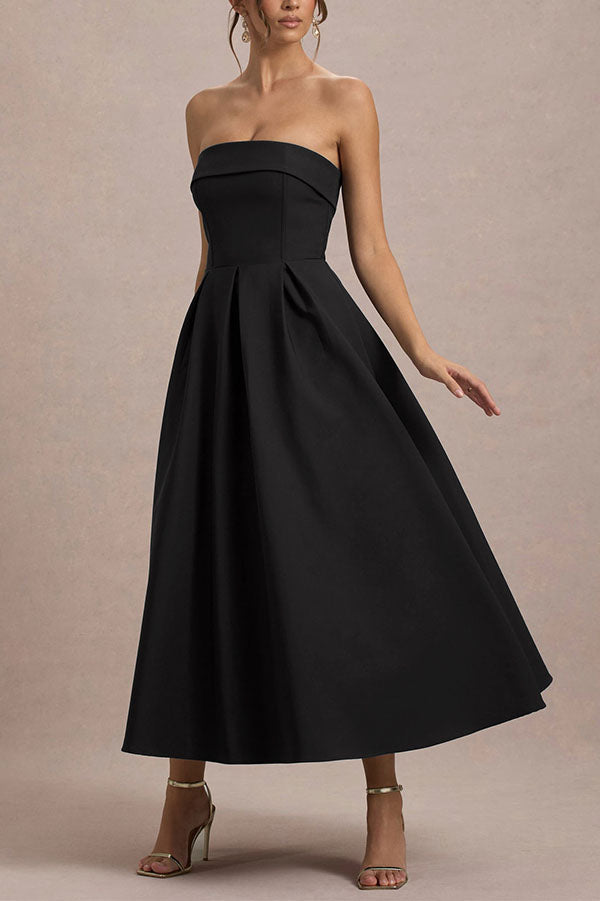 Celine Strapless Midi Dress