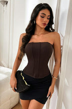 Sexy Solid Corset Crop Top