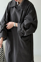 Luxi Vintage Loose Large-Pocket Unique Overcoat