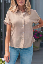 Polka Dot Print Short Sleeve Shirt