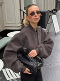 Retro Zip-up Bomber Jacket For A Street Look 2026
