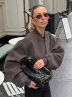Retro Zip-up Bomber Jacket For A Street Look 2026