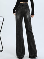 High waist loose fit not clinging to the legs Flare Jeans