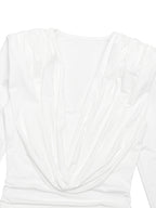 Modern Ruched Mini Dress With Deep V Neck For Women 2026