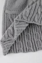 Cable Knit Pom Pom Trim Skirt