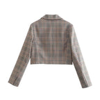 Plaid Short Blazer