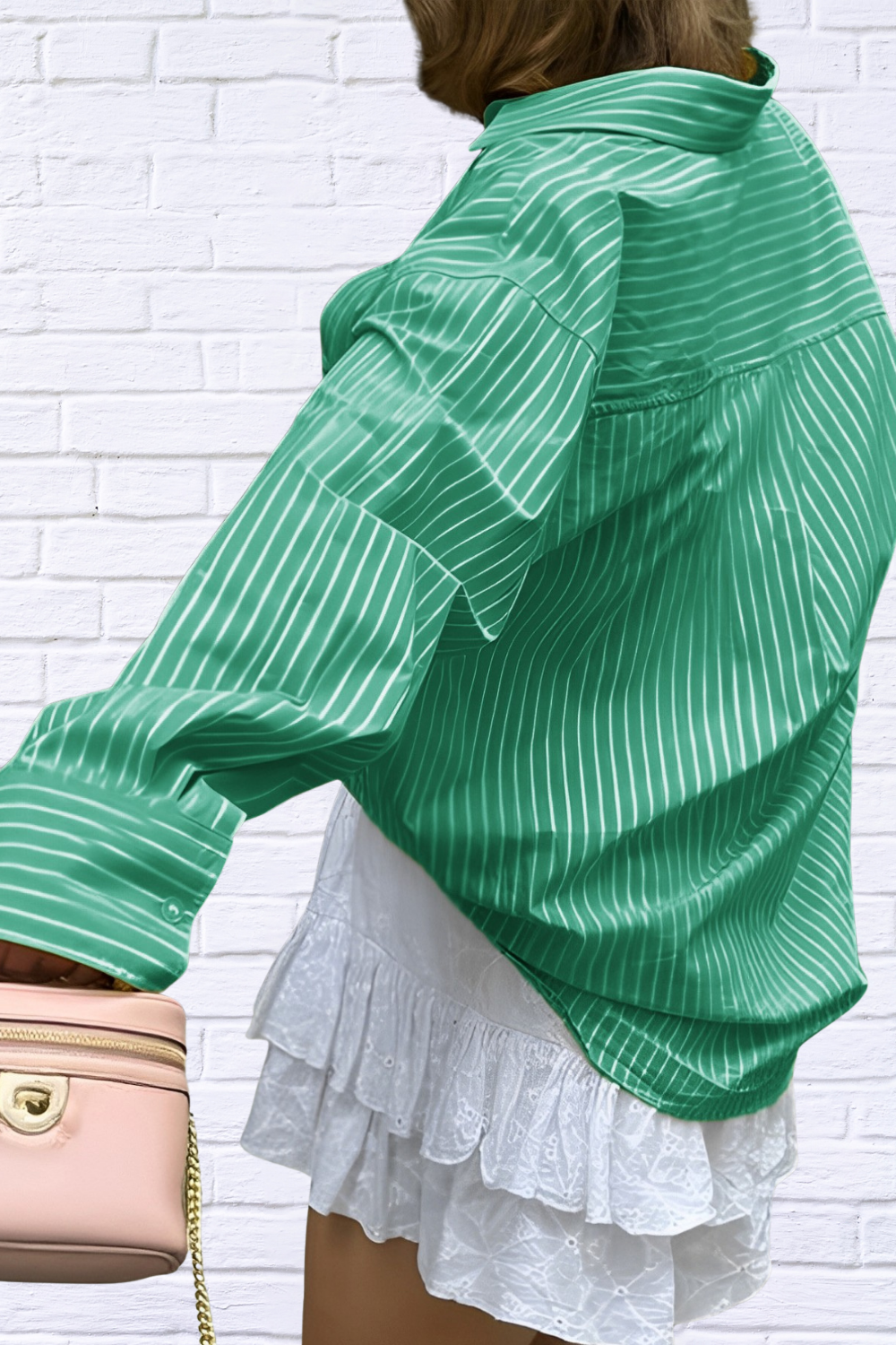 Effortless Cool _ Oversized Striped Button-Down Shirt