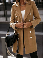 Woolen Long Sleeve Blazer Coat