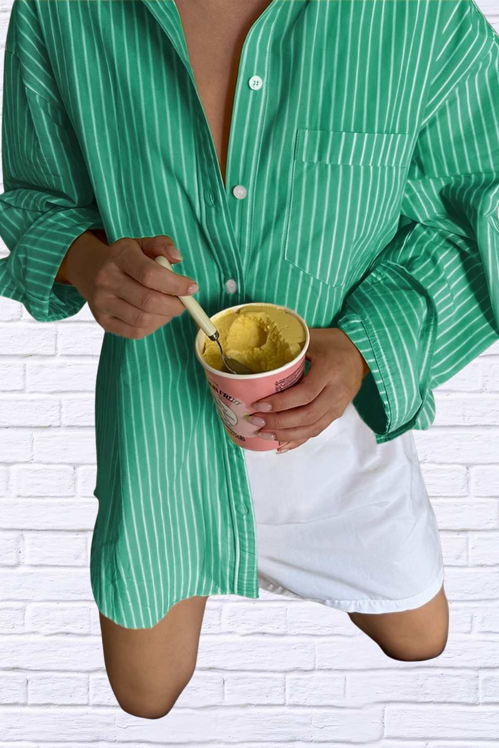 Effortless Cool _ Oversized Striped Button-Down Shirt