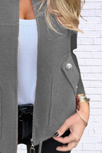 Full Size Textured Knit Zip Up Outerwear Plus Size