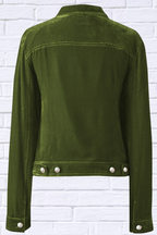 Button Up Long Sleeve Jacket with Chest Pockets