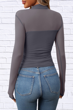 Mock Neck Long Sleeve Top