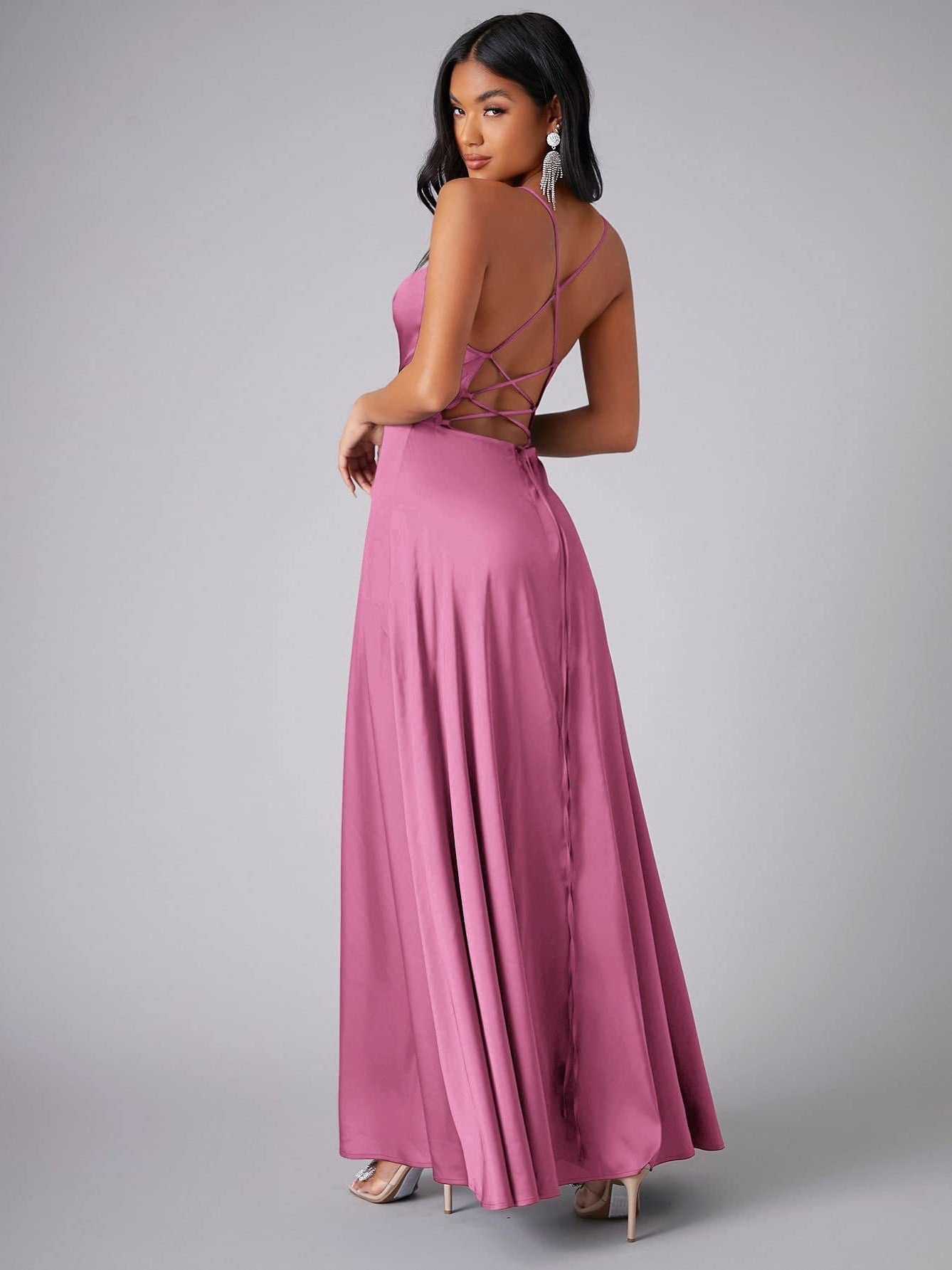 Slimming, Figure-hugging Backless Halter-neck Long Dress