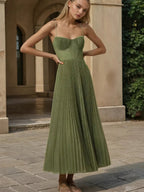Camisoles Crimp Formal Dress Midi Dresses