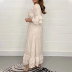 Marta Elevated Lace Dress with Ruffle Sleeves Designer Edit
