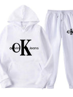 Sports Printed Hoodies Sweatpants 2-piece Sets