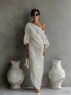 | Ivory Linen Dress