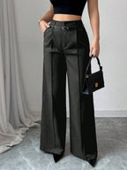 Straight-fit Suit Commuting Pocket Pants