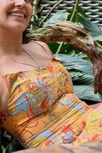 Spaghetti Strap Floral Print Chiffon Maxi Dress