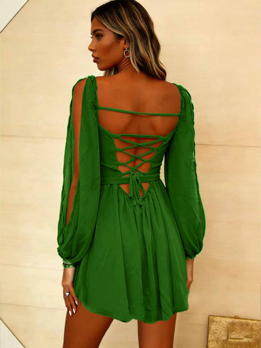 Backless Bandage Simplicity Vacation Mini&Short Dresses