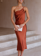 Nicolasa Aesthetic One Shoulder Dress Statement Occasion Edit