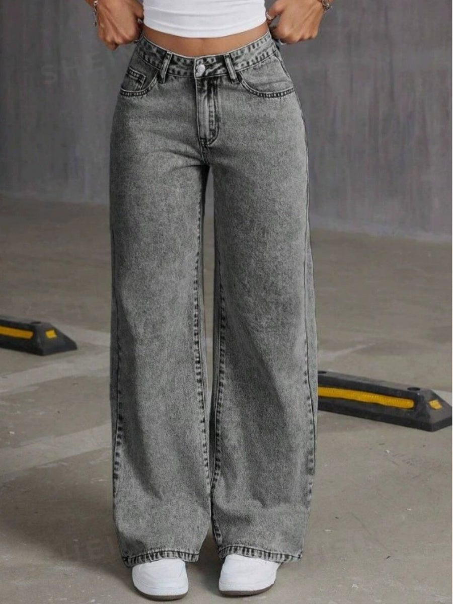 Liber Autumn Women's Embroidery Bow Jeans