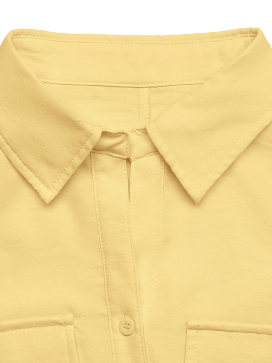 Sleeveless Lapel Vests Shirts Chiffon Blouse