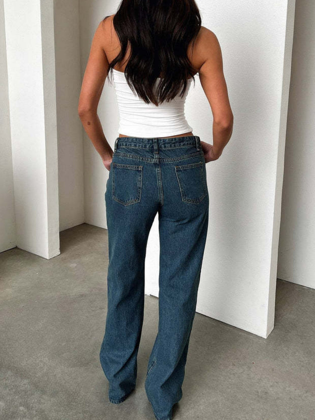 Low-rise Retro Straight-fit Jeans