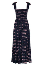 Floral Print Smocked Tie Shoulder Tiered Ruffle Maxi Dress