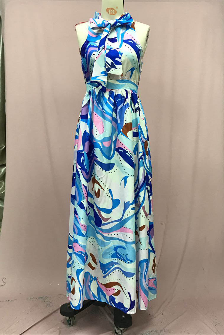 Erika Minimalist French Style Floral Chiffon Dress Evening Wear Edit