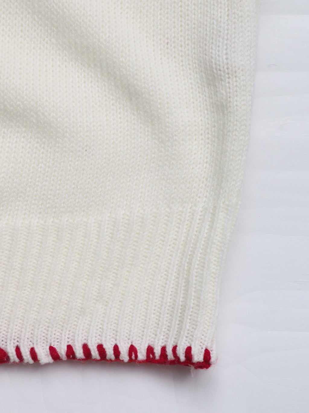 Bow Jacquard Loose Long-sleeved Round Neck Sweater