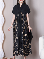 Time Will Come V-neck Short Sleeves A-line Dress