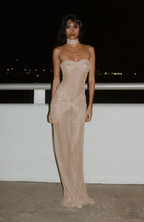 Angela Minimalist Shimmer Dress Statement Occasion Edit