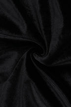 Velvet Pleated Hem Long Sleeve Party Dress