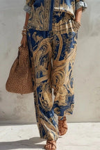 Vintage-Inspired Paisley Two-Piece Set