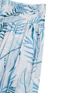 Tropical Wide Leg Pants | Shirred Waist Women__ Style