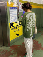 Oversized Skeleton Knit Sweater