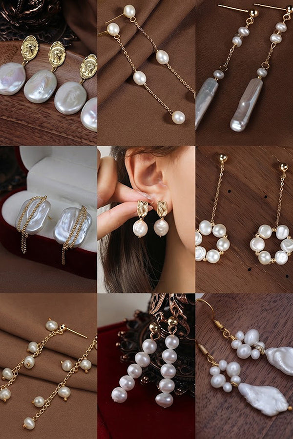 Pearl and Flower Earrings