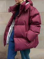 Multicolor Hooded Puffer Jacket