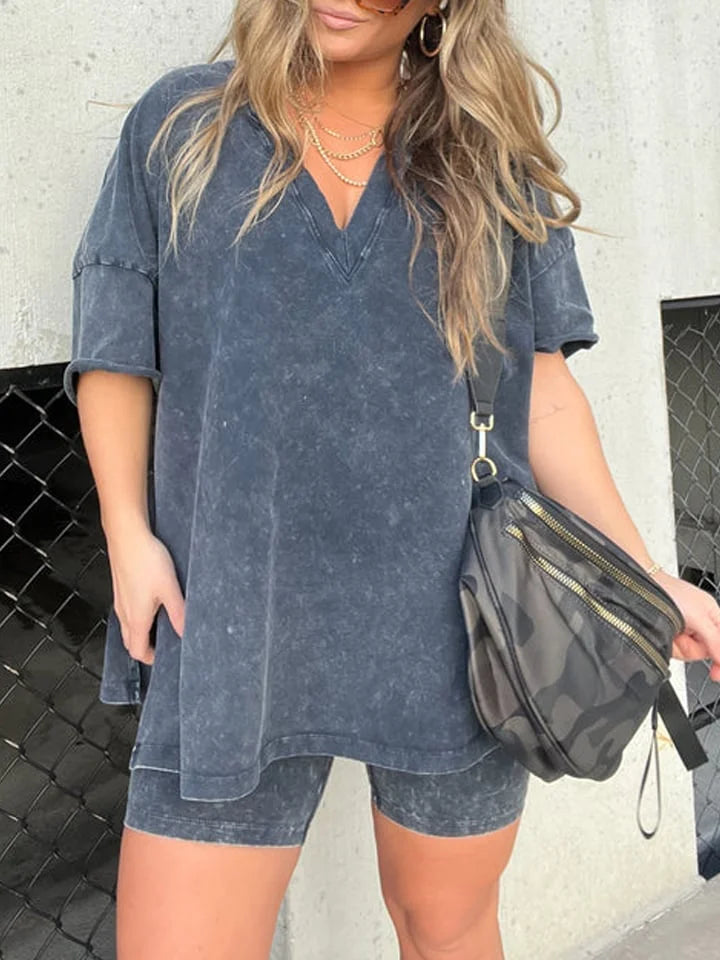 Women's Casual Washed Set