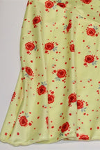 Yellow Scoop Neck Wide Strap Ditsy Floral Print Slip Maxi Dress