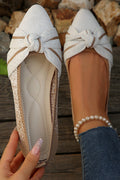 Fashionable Bow Colorblock Casual Flats