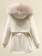 Faux Fur Hooded Parka Coat