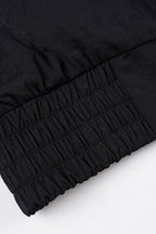 Ruched Waist Biker Jacket