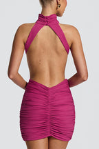 Thekla Ruched Cut-Out Mini Dress