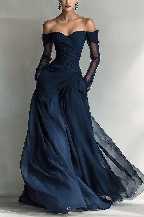 Giselle Ruched Sweetheart Maxi Dress