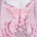 Ruffle bowknot lace up v neck cami mini dress  | Festival Outfits Women