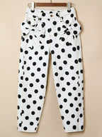Polka Dot High-Waisted Jeans