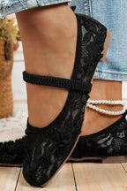 Fashionable Rose Square Toe Flat Casual Shoes